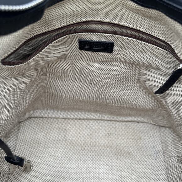 Authentic Dooney & Bourke Black Faux Croc Leather Hobo Shoulder Bag Purse Y2K - Picture 11 of 12